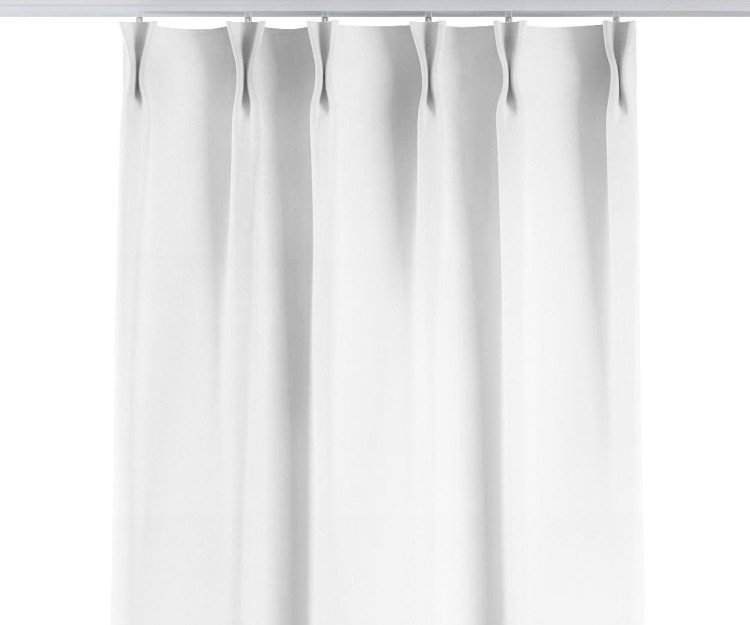 Комплект штор 2 шт, вельвет белый, высота 100-300 см